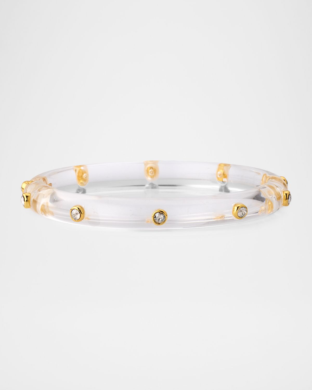 Alexis Bittar Crystal Studded Lucite Hinge Bracelet