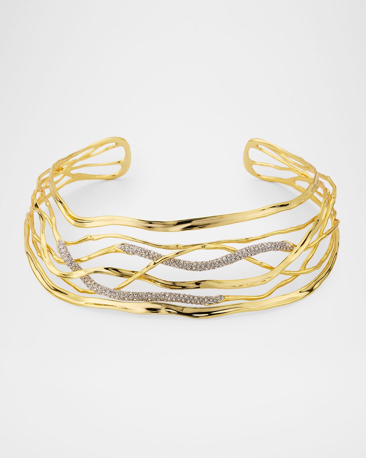 Alexis Bittar Solanales Crystal Woven Collar Necklace