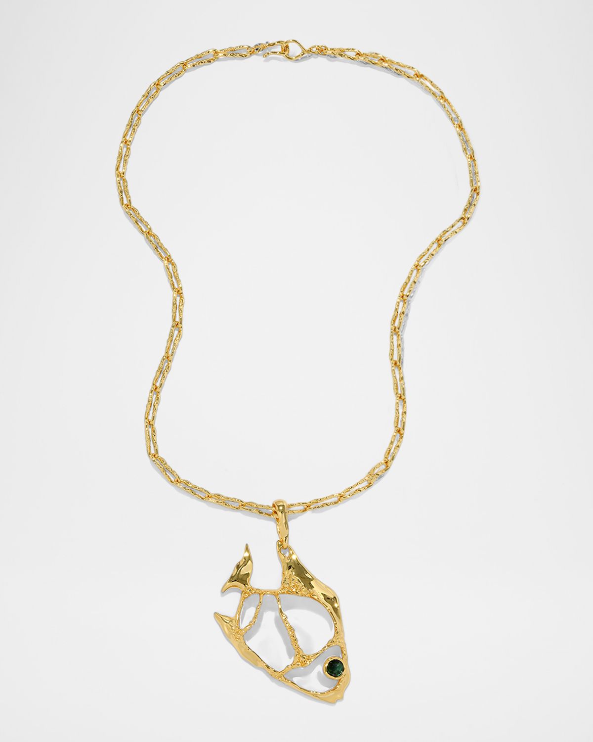Alexis Bittar Liquid Lucite Angelfish Pendant Necklace