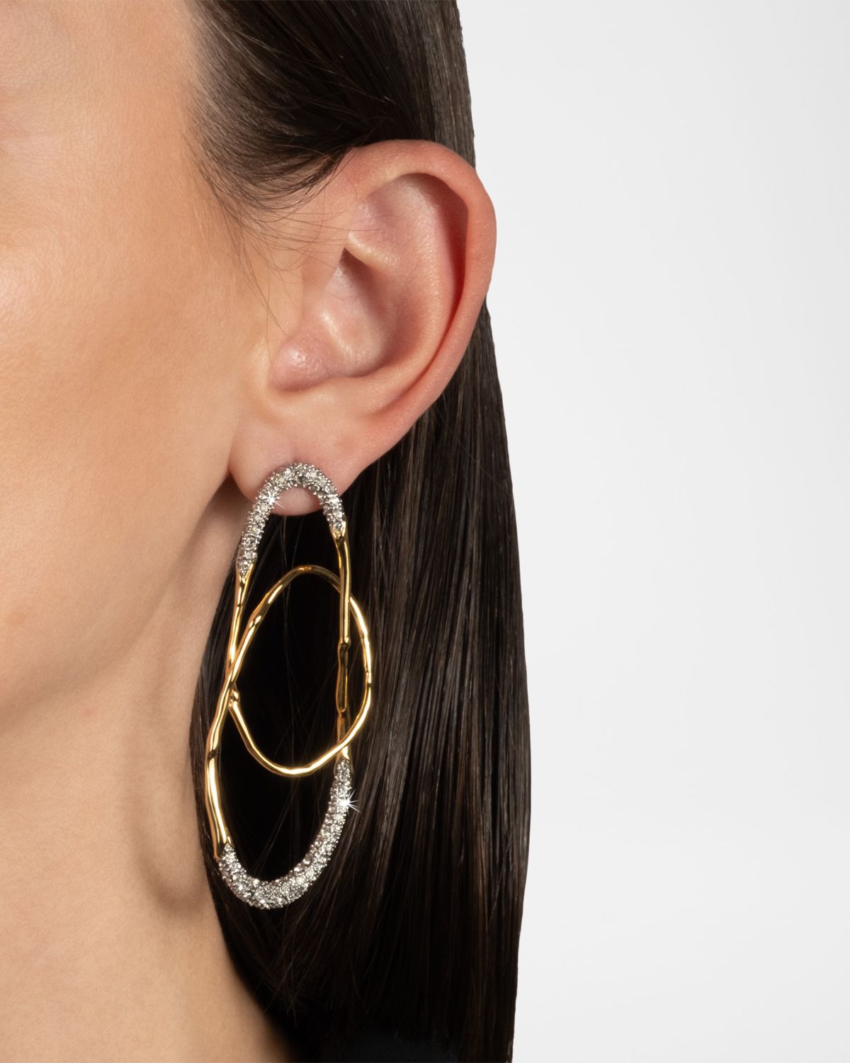 Alexis Bittar Solanales Crystal Large Orbit Earrings