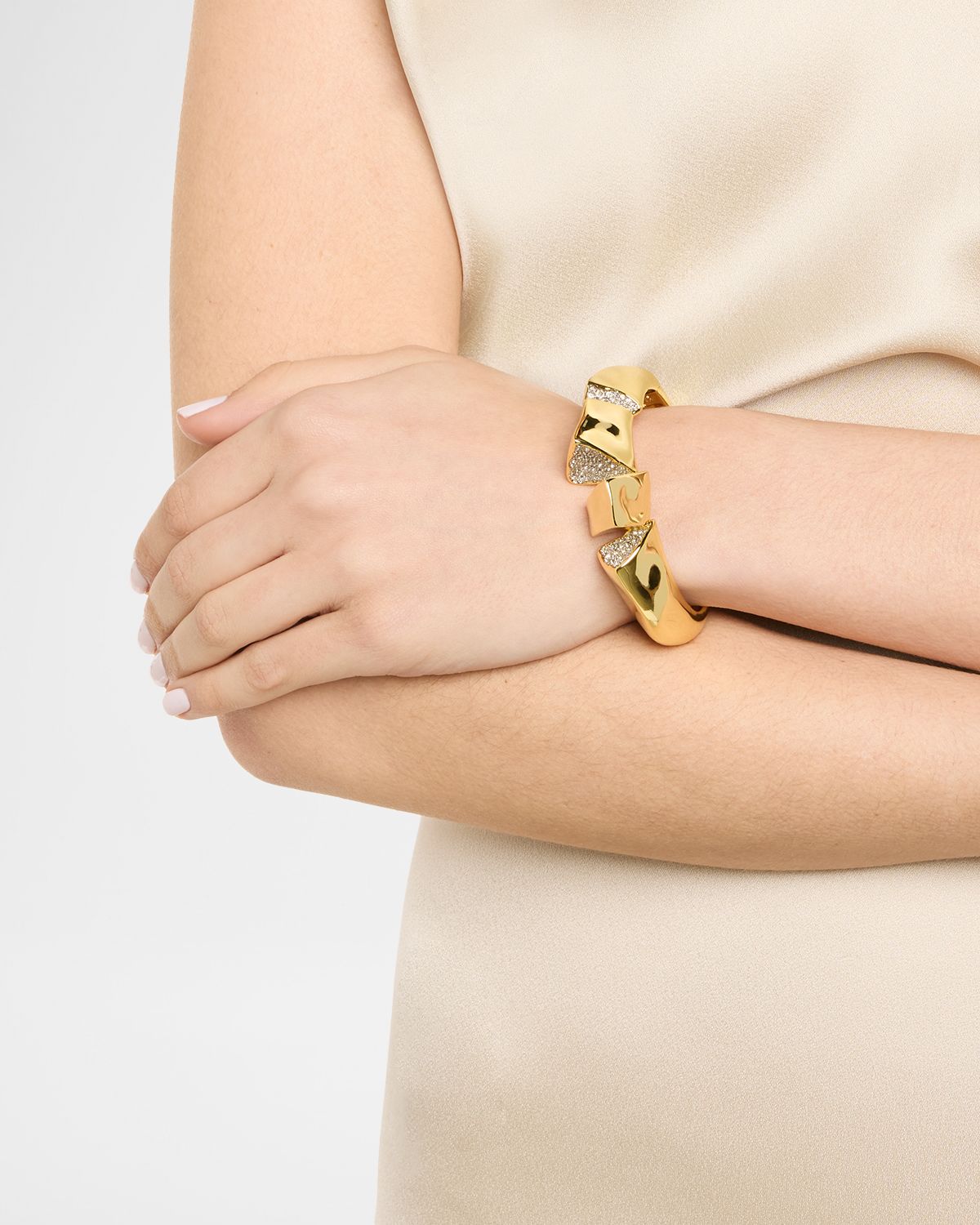 Alexis Bittar Solanales Crystal Peak Hinge Cuff Bracelet