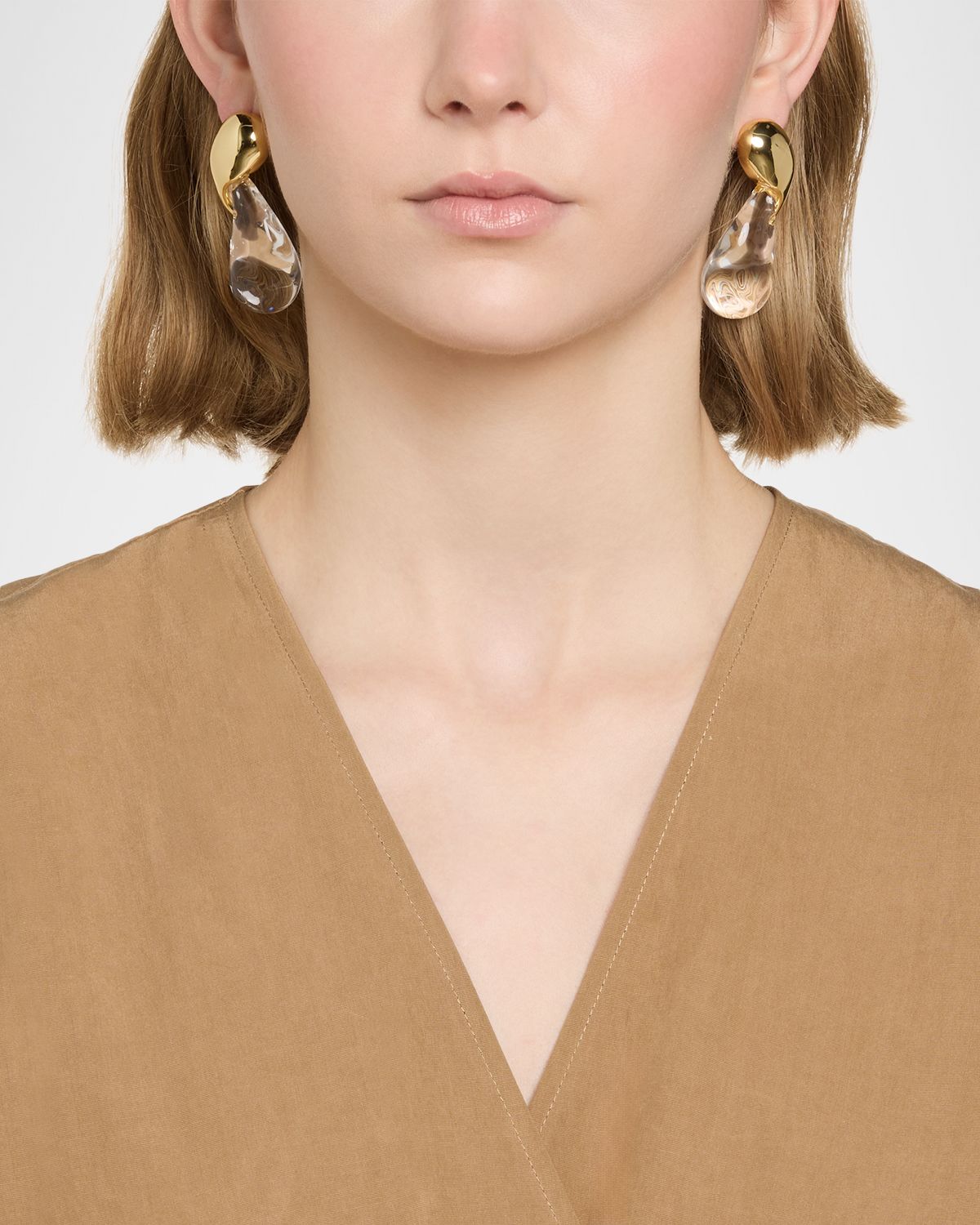 Alexis Bittar Liquid Lucite Modernist Earrings