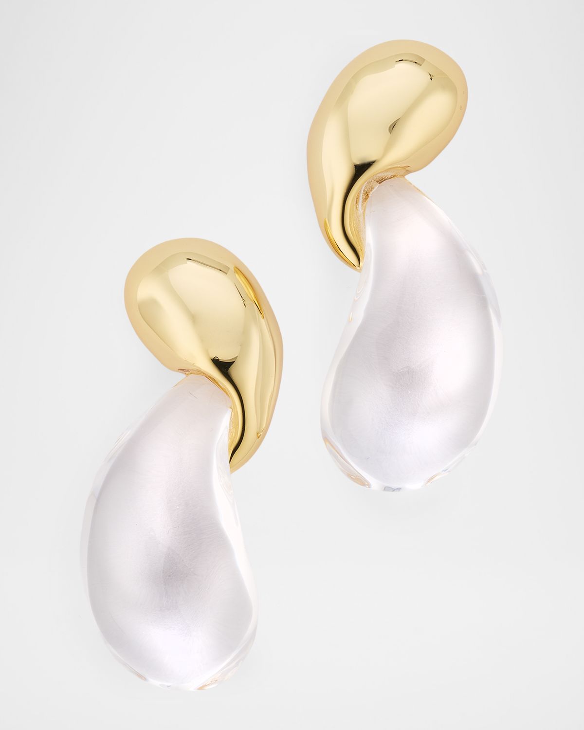 Alexis Bittar Liquid Lucite Modernist Earrings