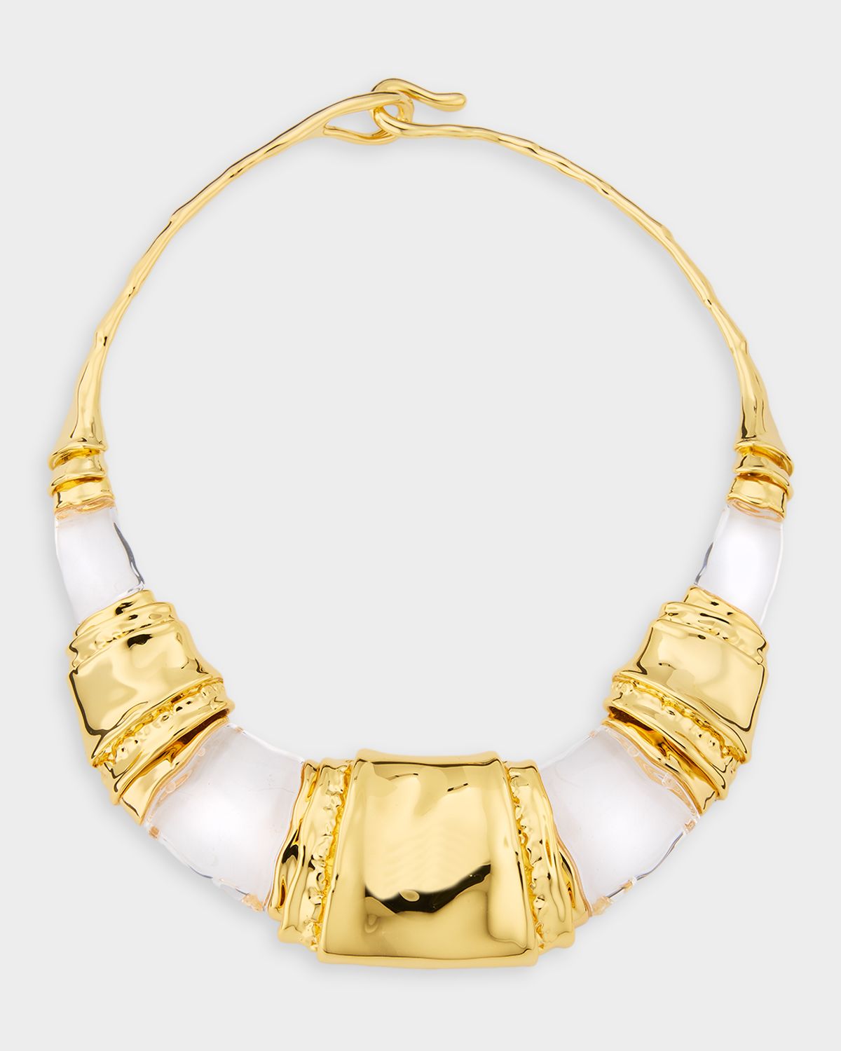 Alexis Bittar Lucite Brutalist Segmented Collar Necklace