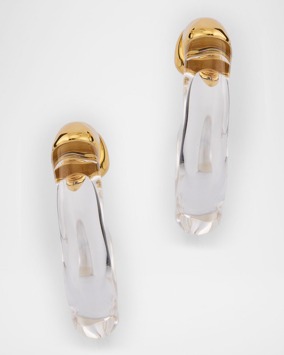 Alexis Bittar Liquid Lucite Front Back Hoop Earrings