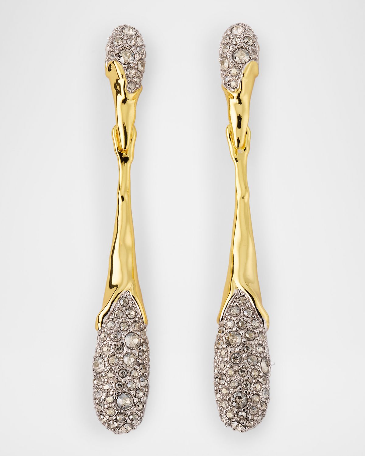 Alexis Bittar Solanales Linear Crystal Teardrop Earrings