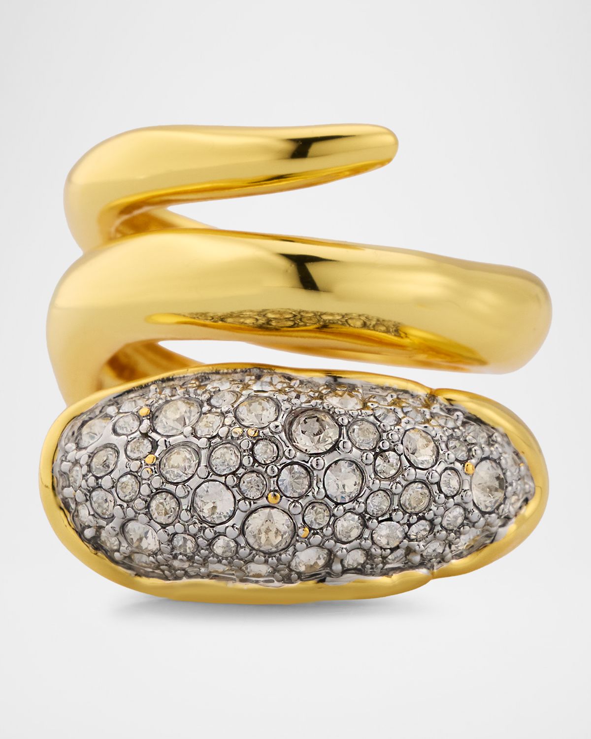 Alexis Bittar Solanales Crystal Coiled Pebble Ring, Size 8