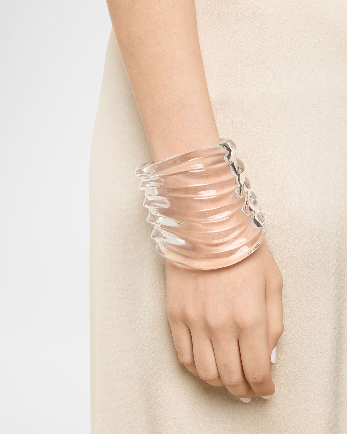 Alexis Bittar Liquid Lucite Wide Ripple Cuff Bracelet