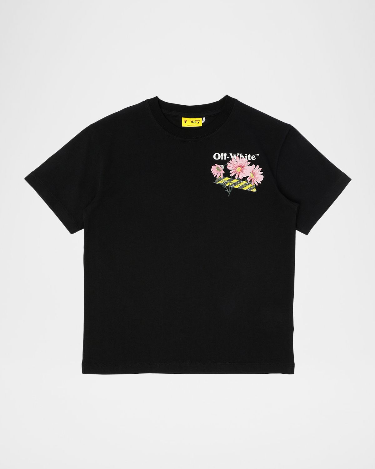 Off-White Girl 's Daisy Tape Tee, Size 4-12