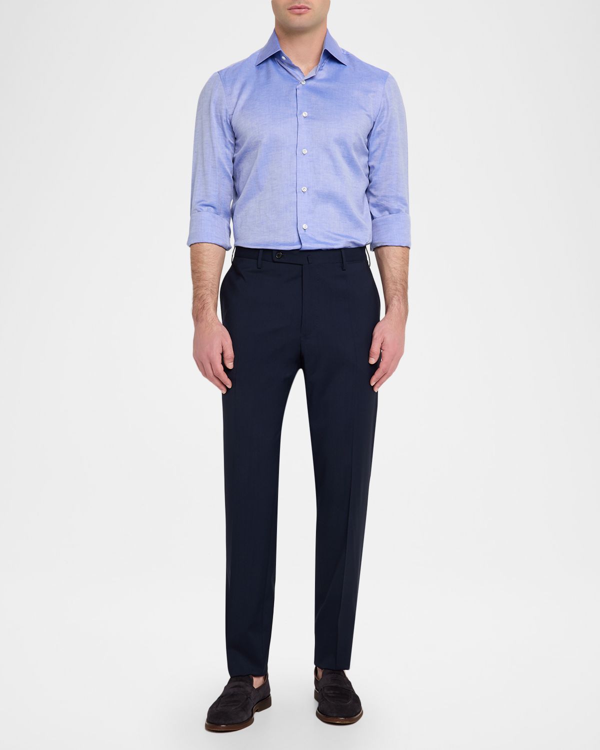 Incotex Men 's Slim-Fit Tropical Wool Trousers