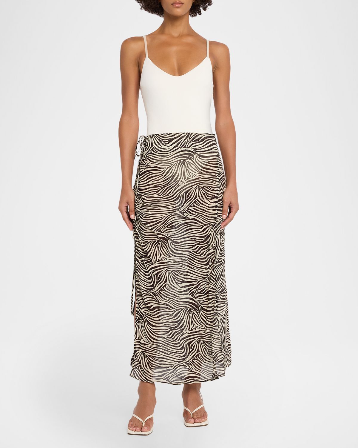 n/nicholas Lia Zebra Midi Skirt | Thumbnail 3 n/nicholas Lia Zebra Midi Skirt | Thumbnail 3