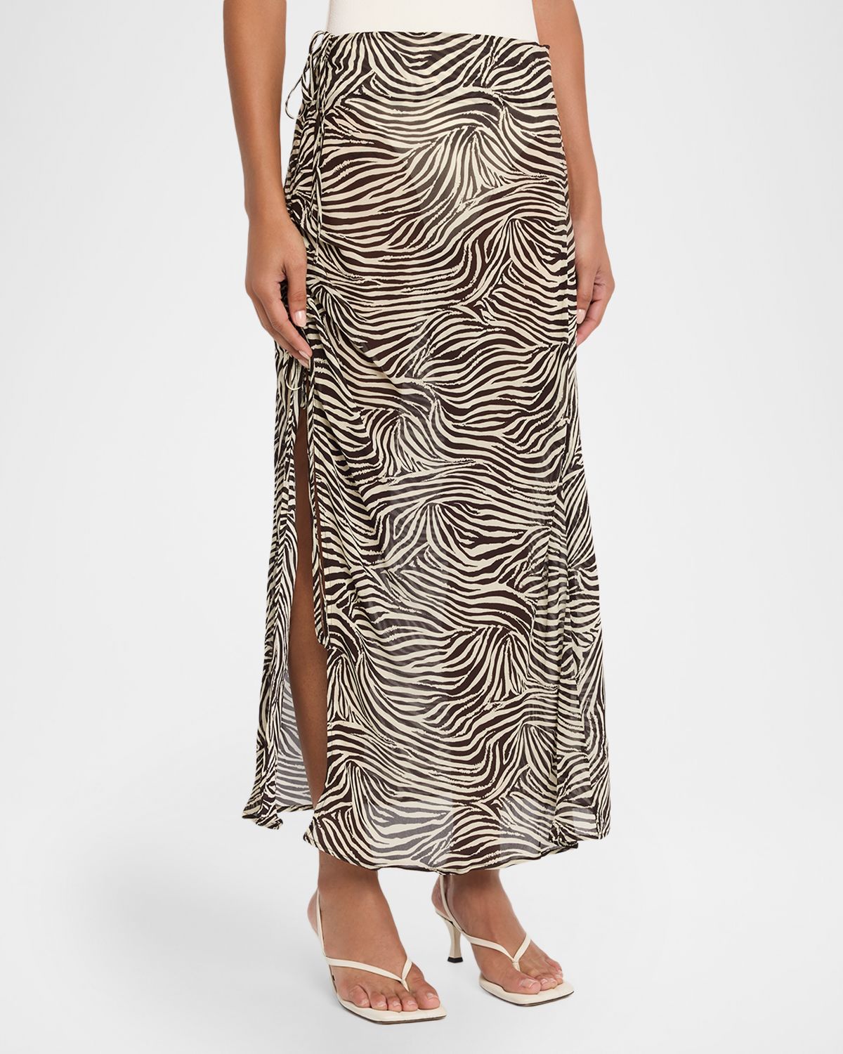 n/nicholas Lia Zebra Midi Skirt | Thumbnail 2 n/nicholas Lia Zebra Midi Skirt | Thumbnail 2