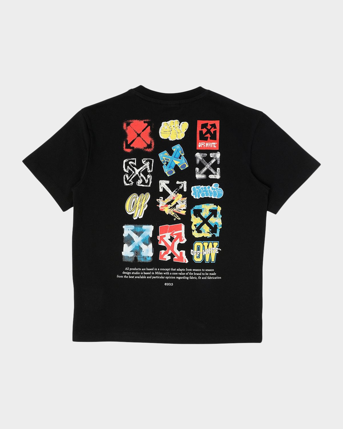 Off-White Boy 's Multi-Logo Crewneck Tee, Size 4-