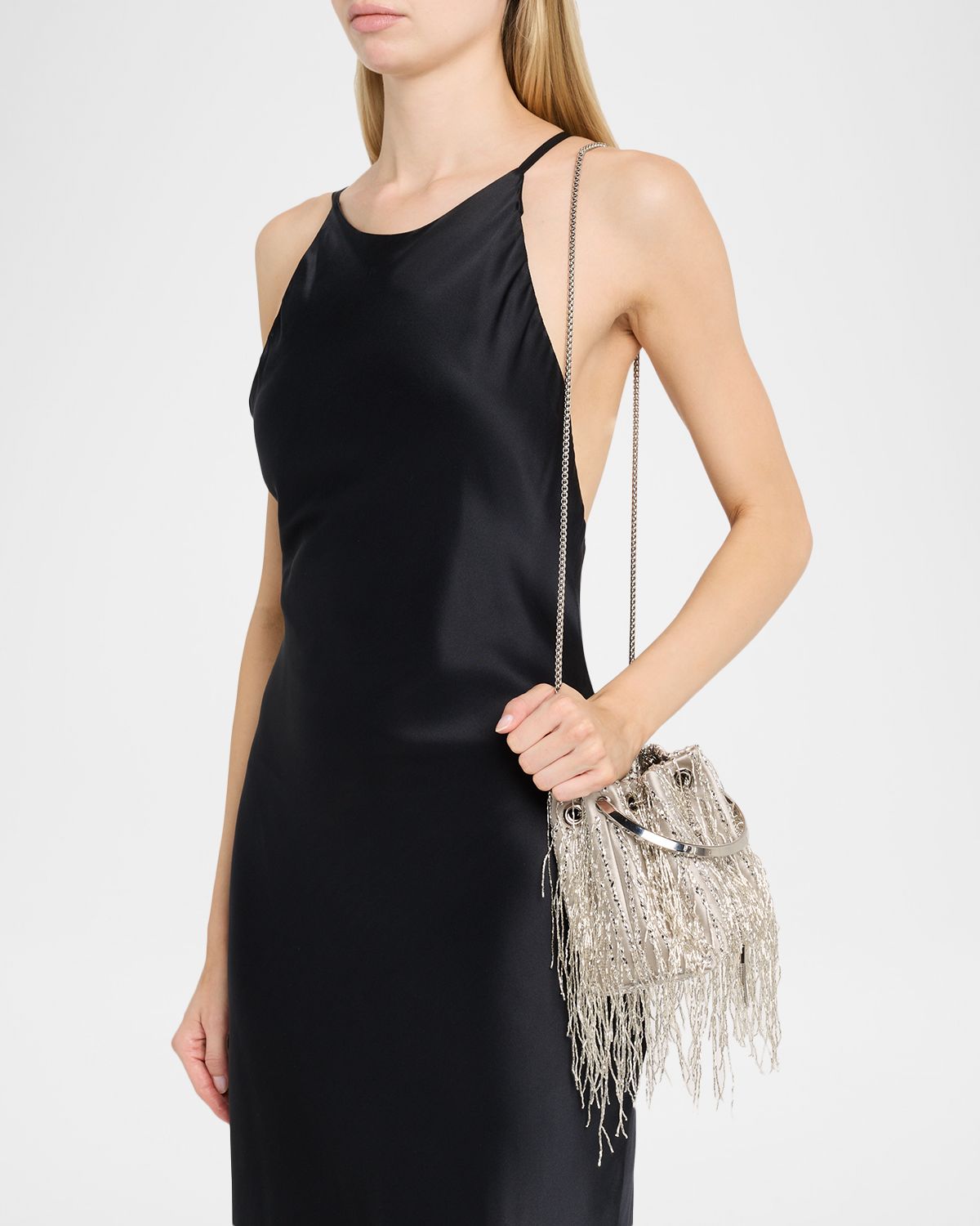Jimmy Choo Bon Bon Braided Fringe Embroidery Bucket Bag | Thumbnail 6 Jimmy Choo Bon Bon Braided Fringe Embroidery Bucket Bag | Thumbnail 6