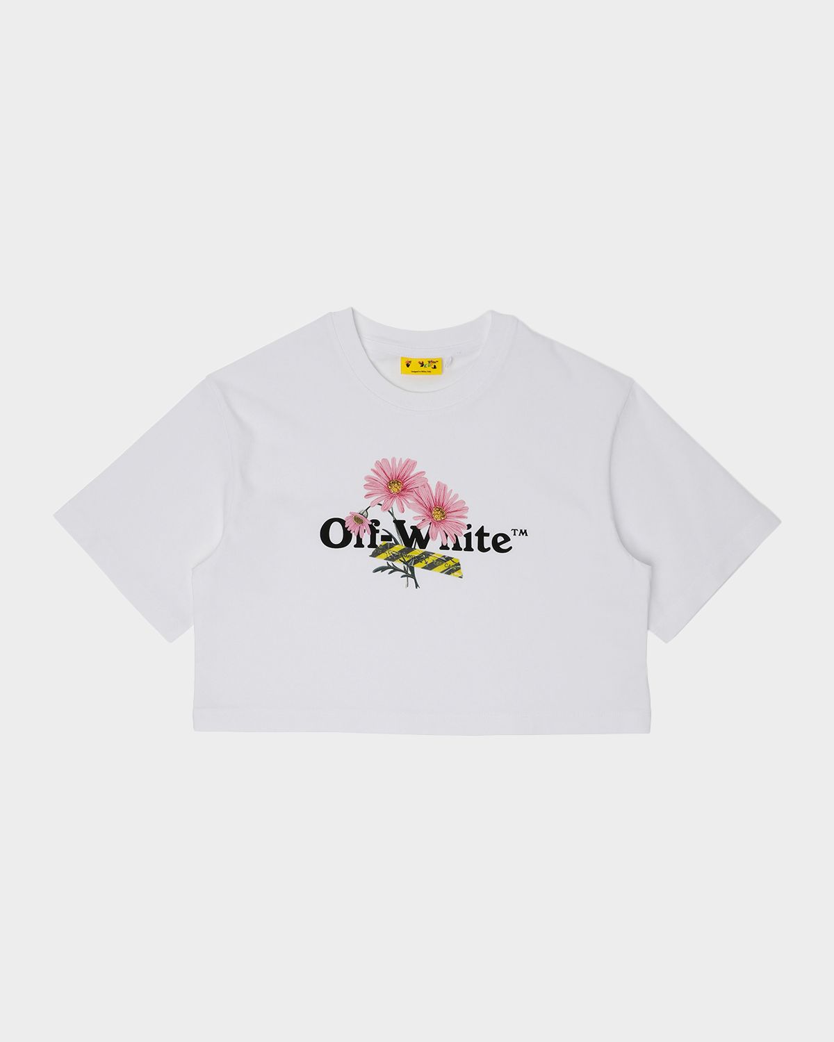 Off-White Girl 's Daisy Logo Boxy Tee, Size 4-12