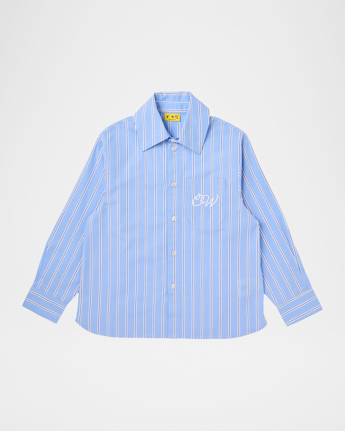 Off-White Boy 's OW Embroidered Stripe Button-Down Shirt, Size 4-12