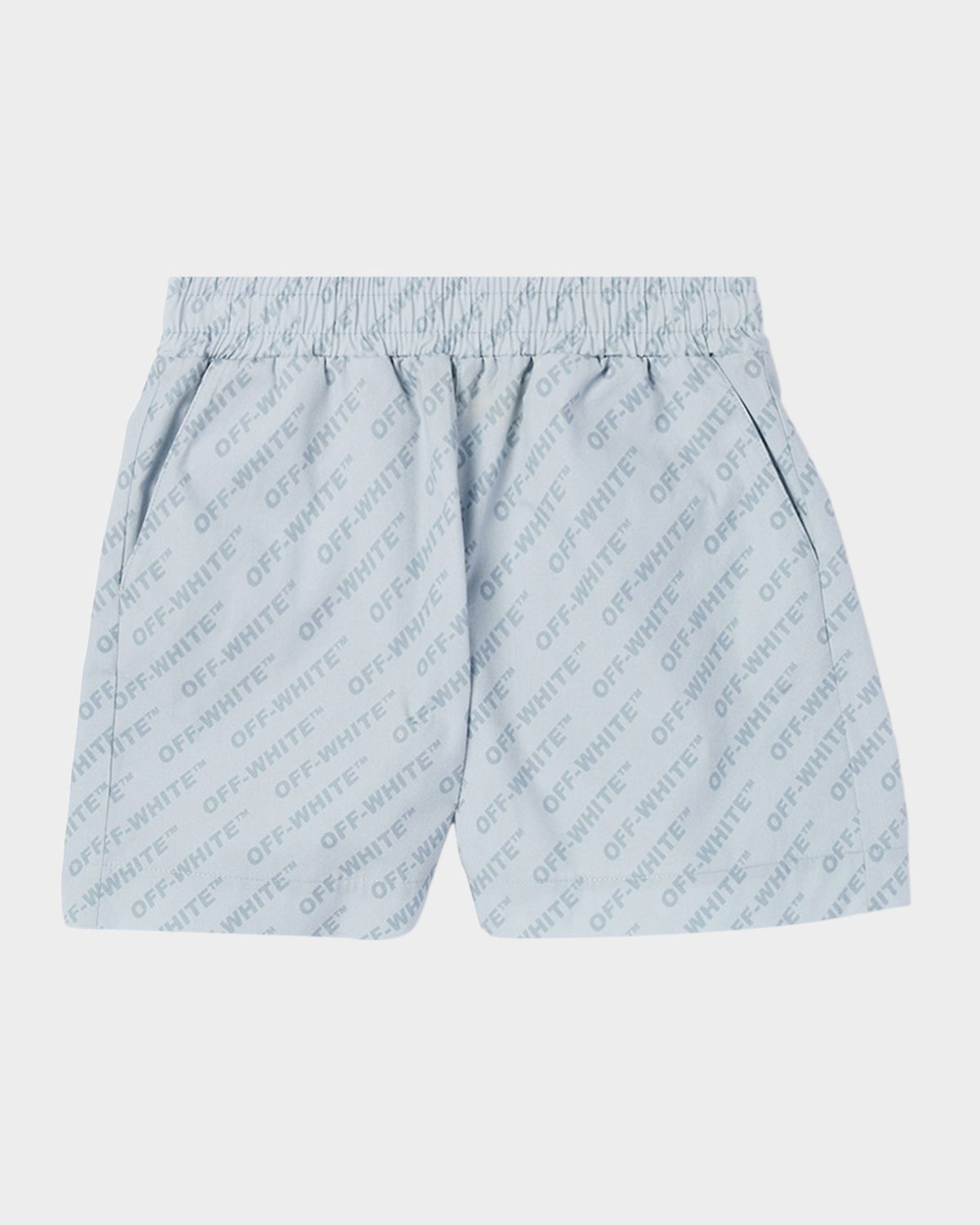 Off-White Boy 's Logo AOP Cotton Shorts, Size 4-12