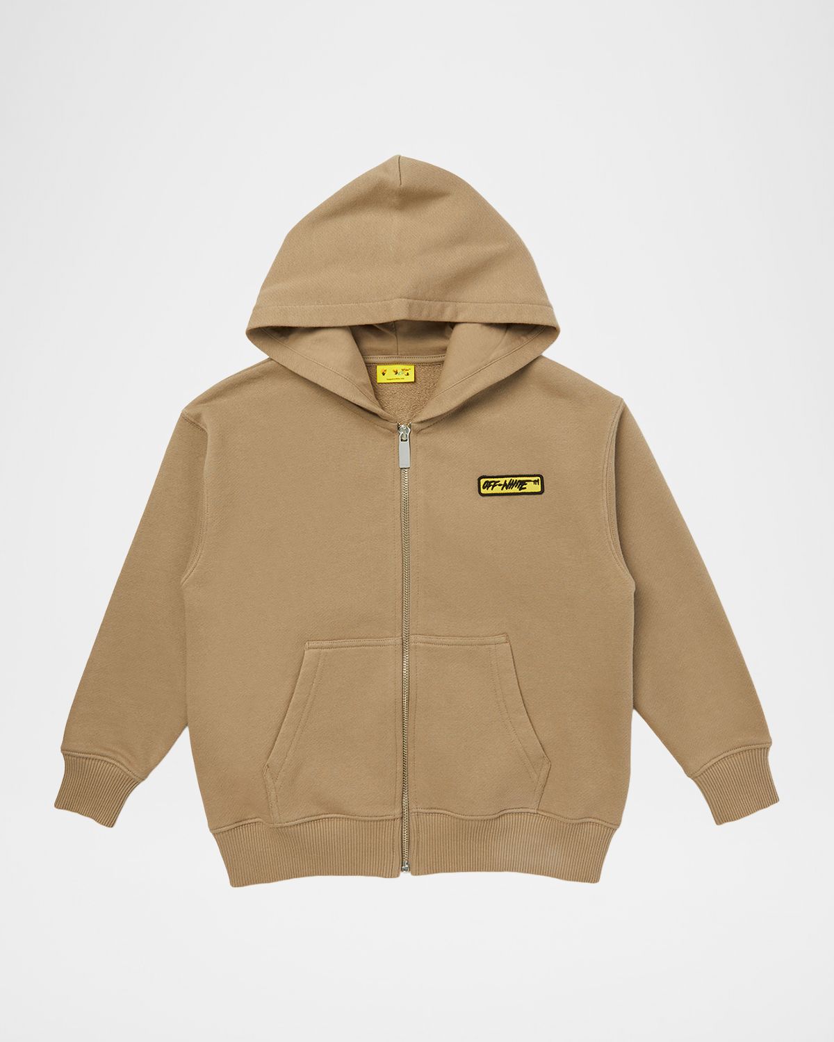Off-White Boy 's Arrow Patch Logo Zip Hoodie, Size