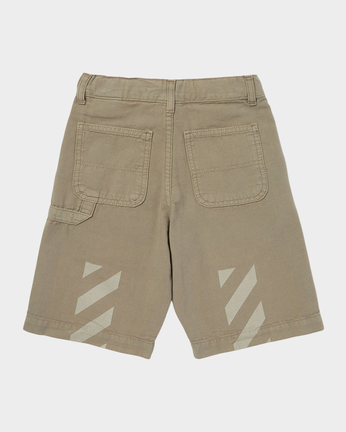 Off-White Boy 's Camping Patch Shorts, Size 4-12