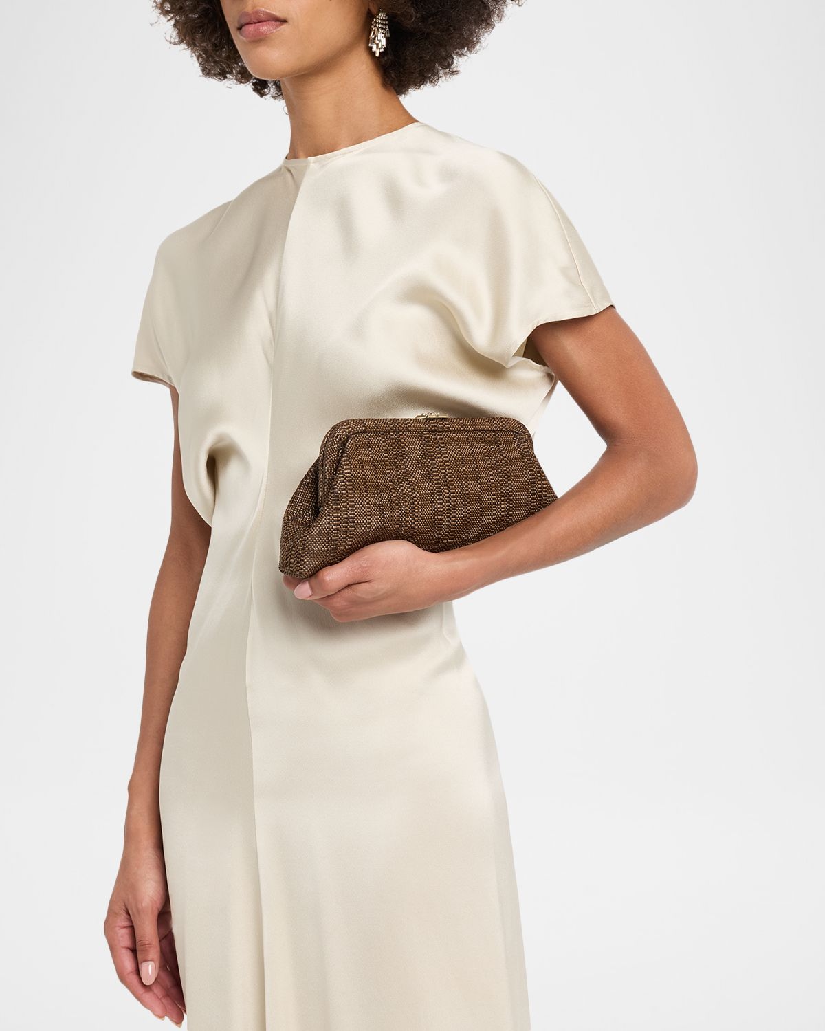 Jimmy Choo Cinch Small Raffia & Leather Shoulder Bag | Thumbnail 6