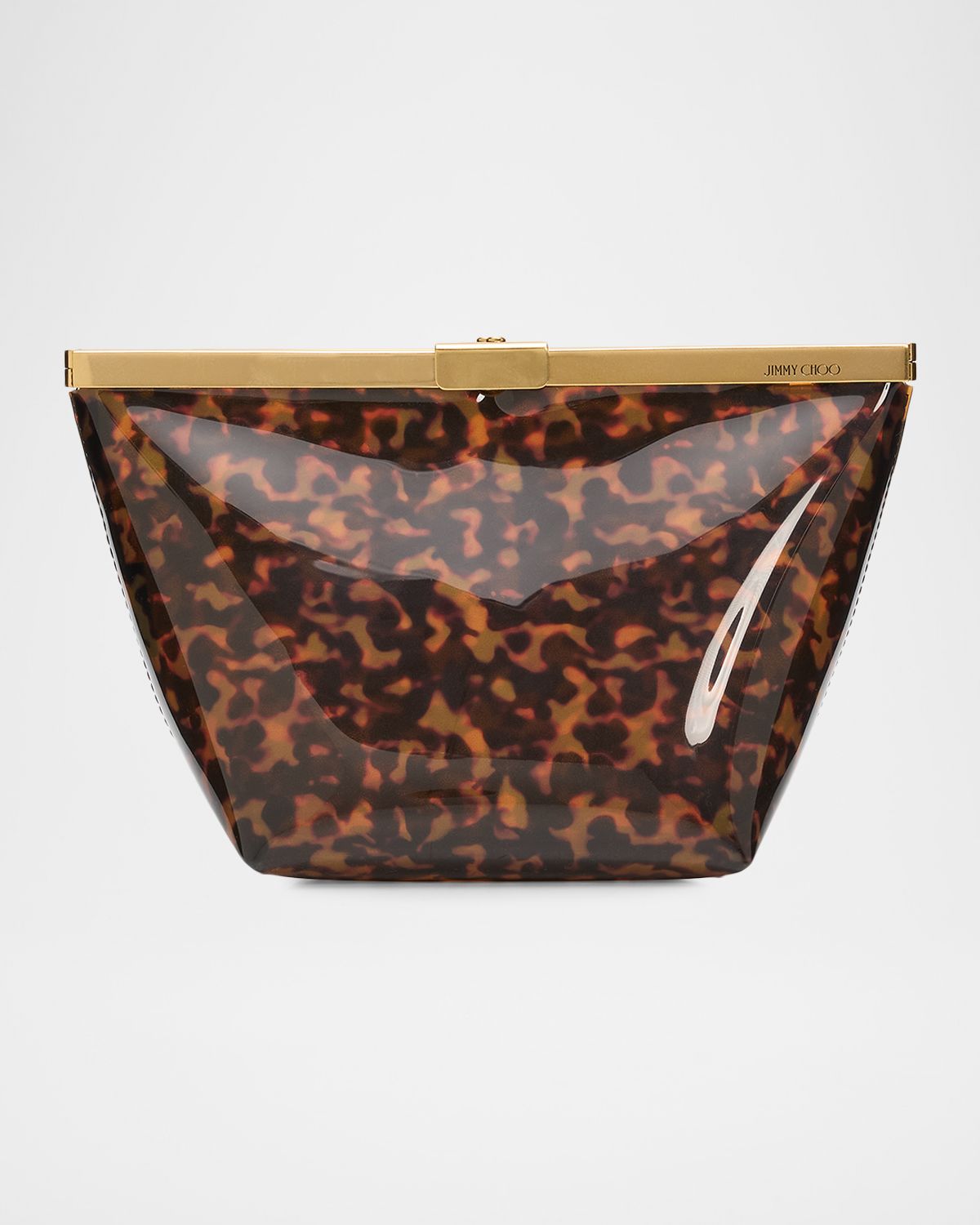 Jimmy Choo Ganache Transparent Tortoiseshell Clutch Bag | Thumbnail 7
