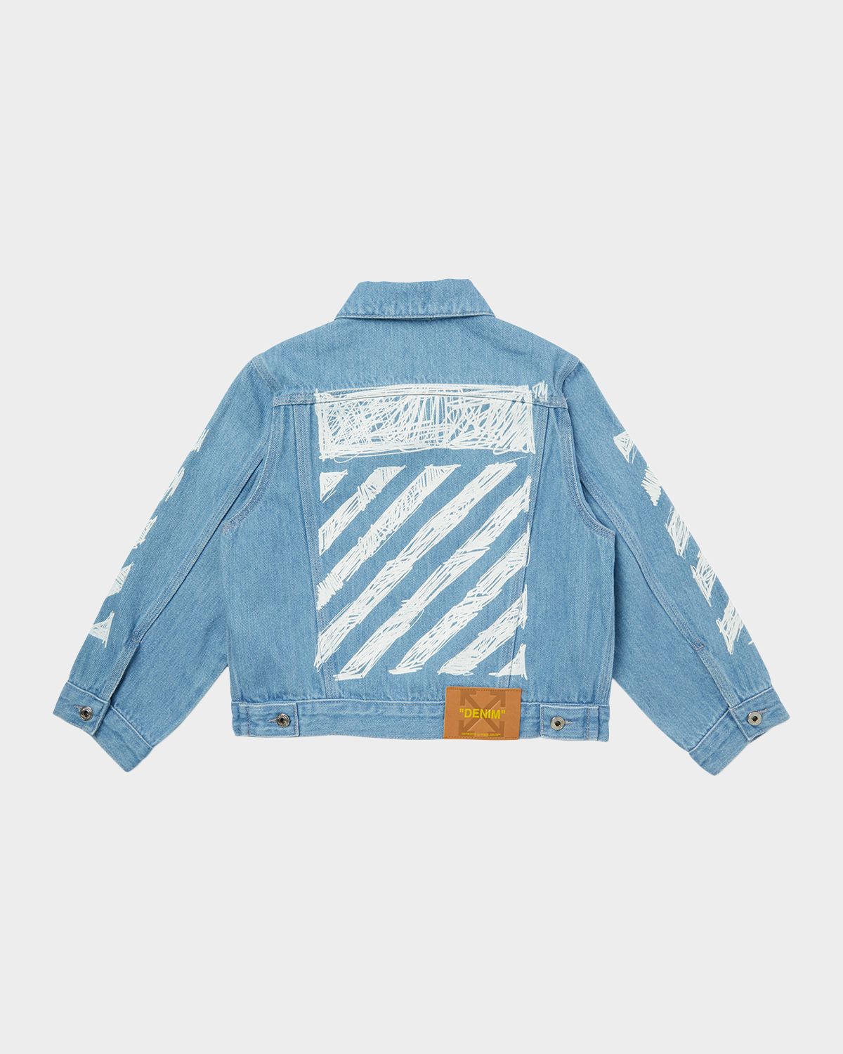 Off-White Boy 's Diagonal Sketch Denim Jacket, Size