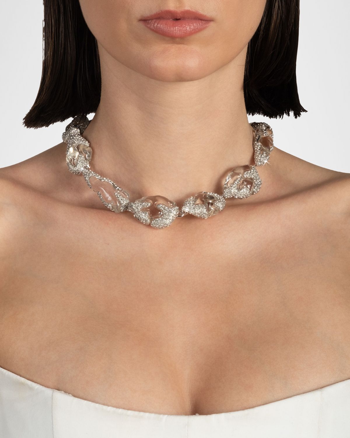 Alexis Bittar Silverlake Lucite Riviera Necklace