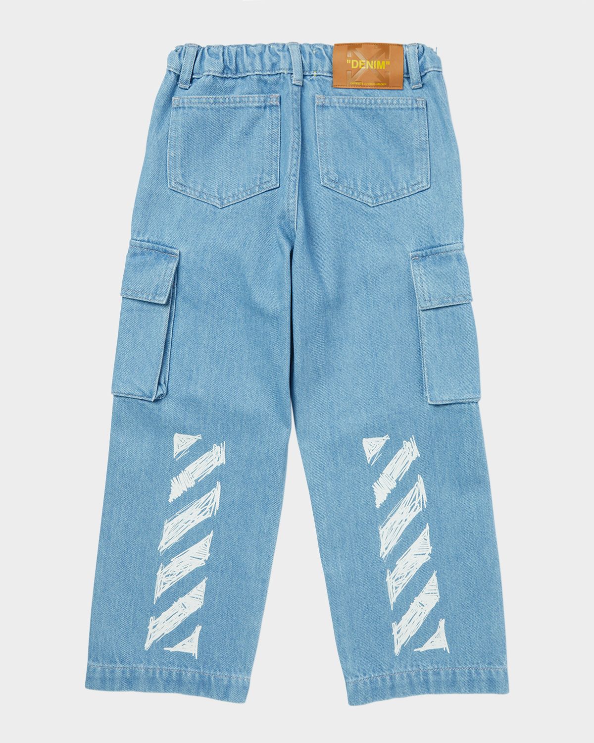 Off-White Boy 's Diag Sketch Denin Cargo Pants, Size