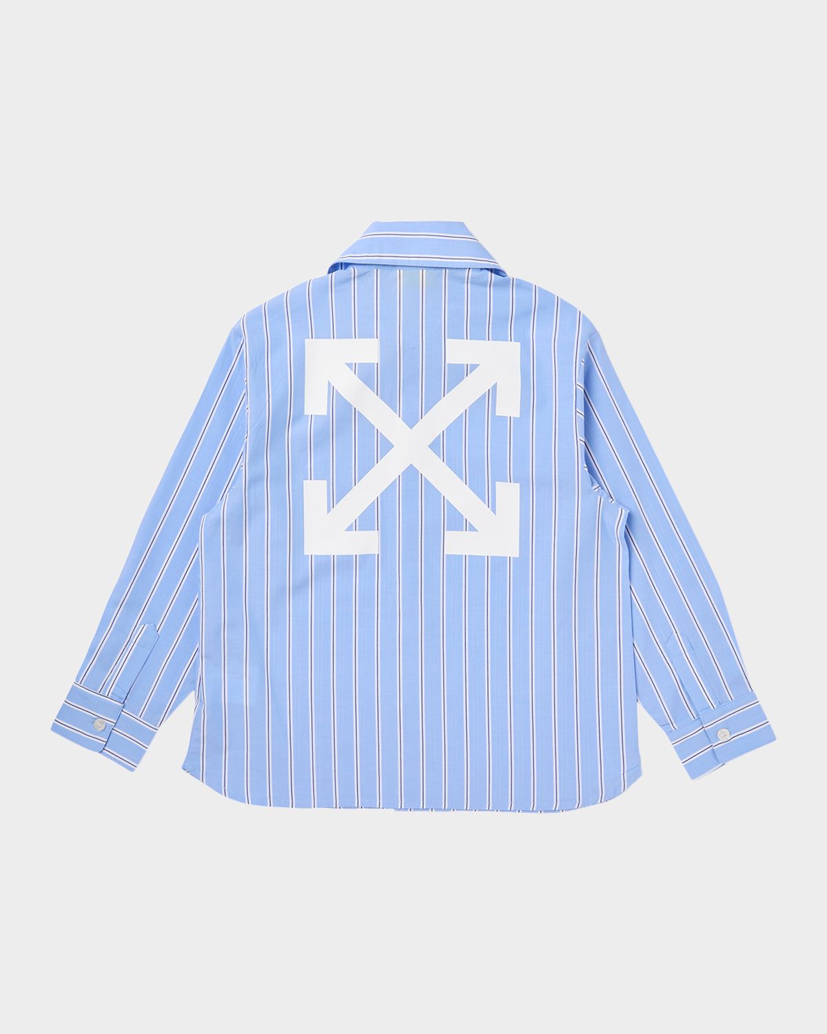 Off-White Boy 's Embroidered Striped Shirt, Size