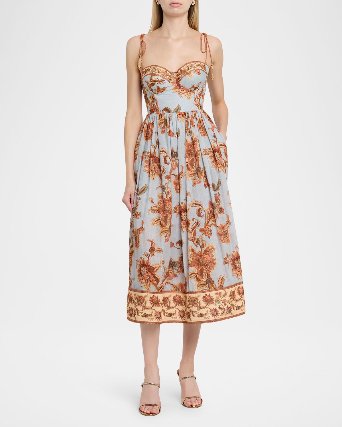 Zimmermann Aster Corset Midi Dress | Thumbnail 5