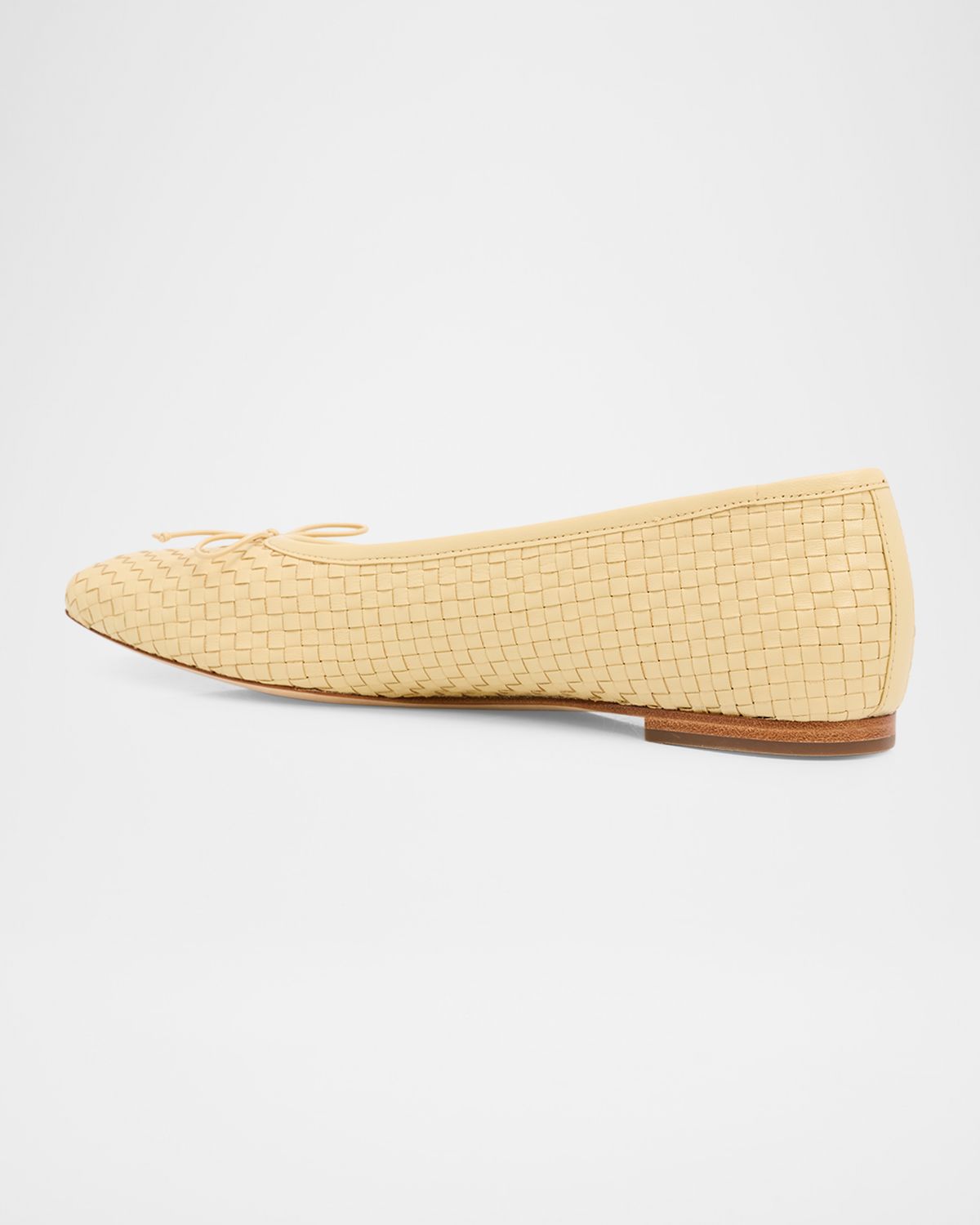 Vince Darla Woven Leather Ballerina Flats