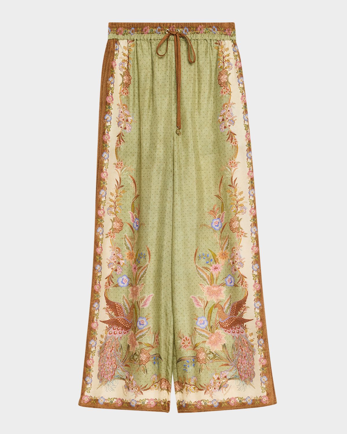 Zimmermann Indra Silk Drawstring Pants