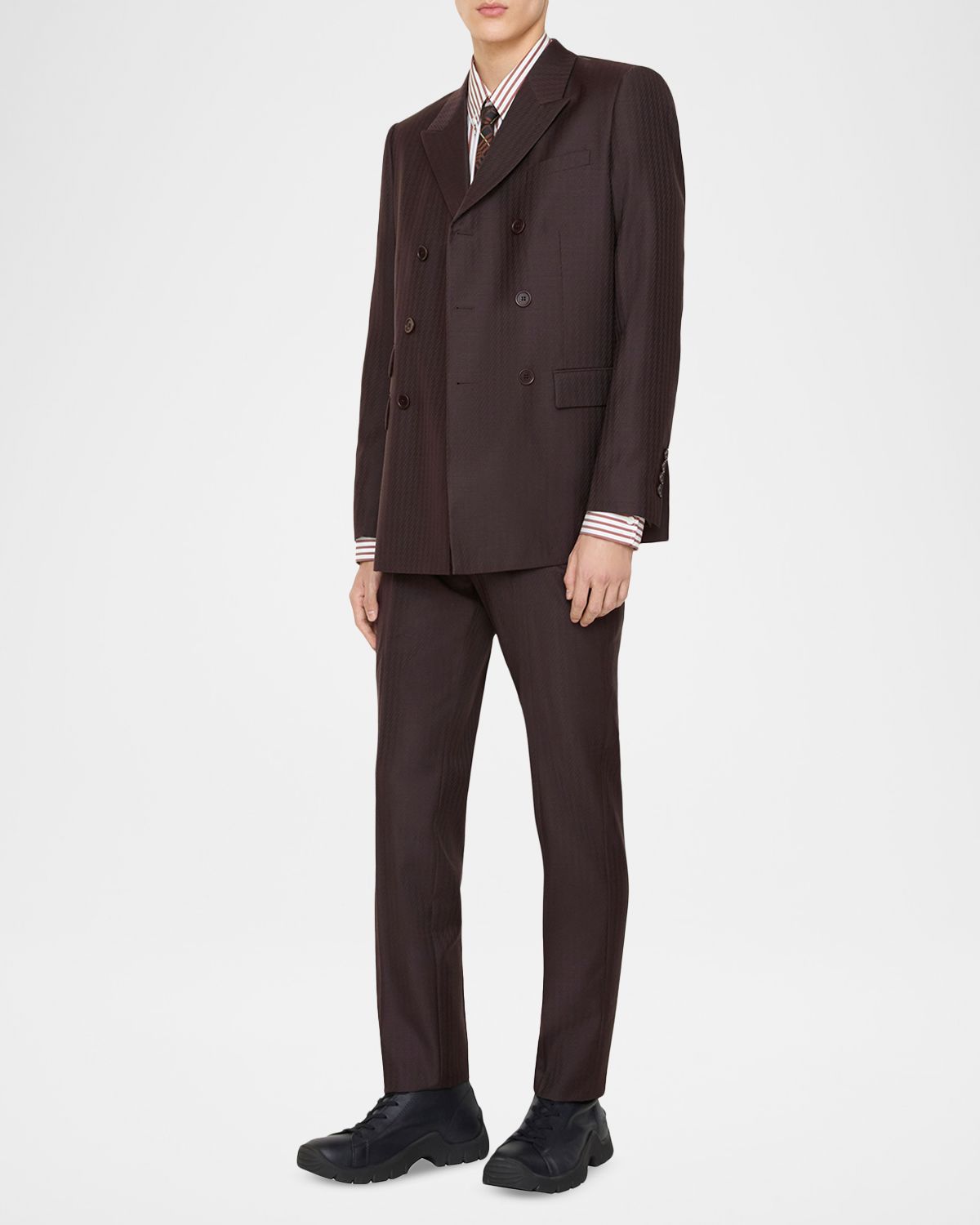 Burberry Men 's Shipley Wool Blend Straight Leg Trousers | Thumbnail 3 Burberry Men 's Shipley Wool Blend Straight Leg Trousers | Thumbnail 3
