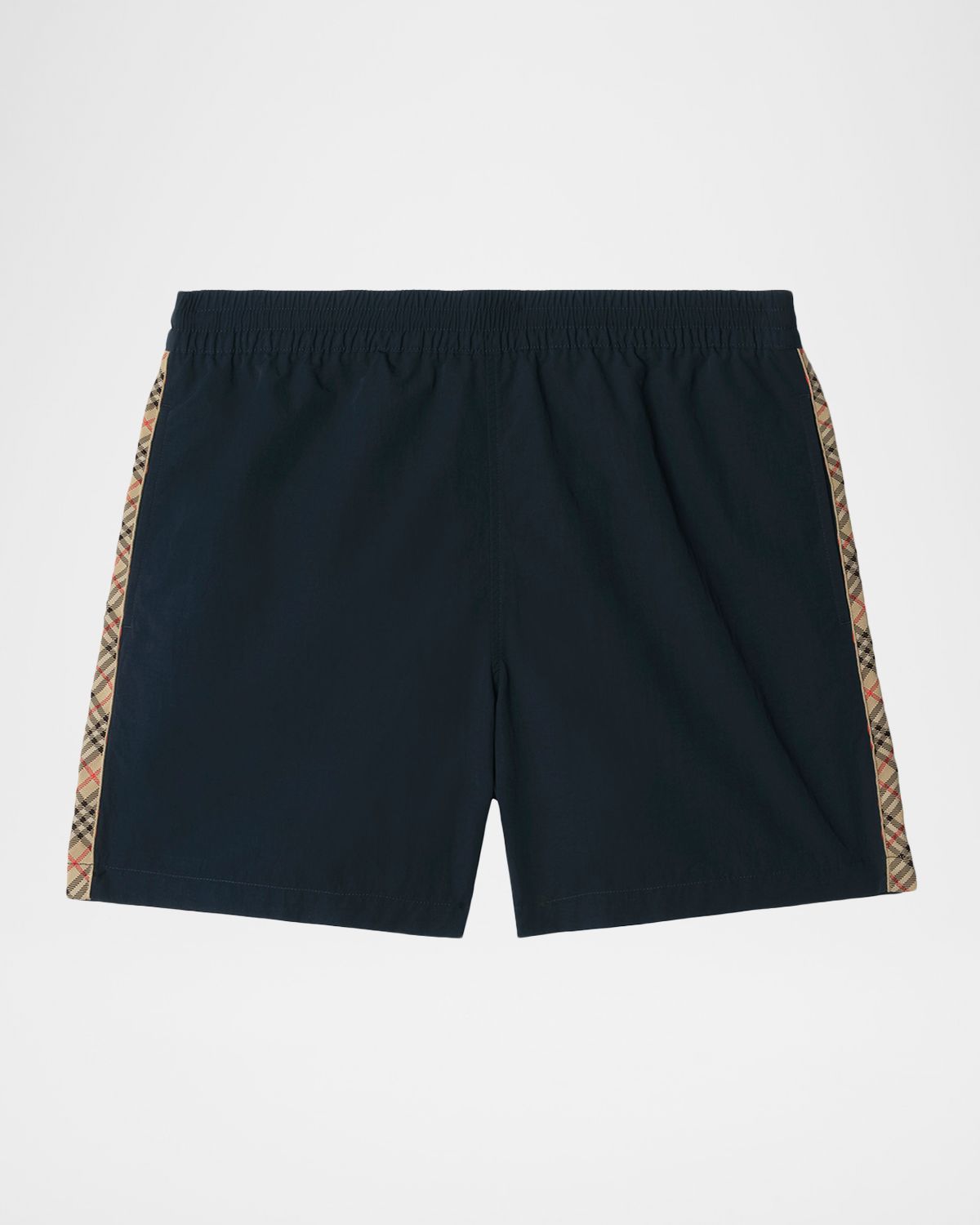 Burberry Men 's Nylon Check-Trim Swim Trunks