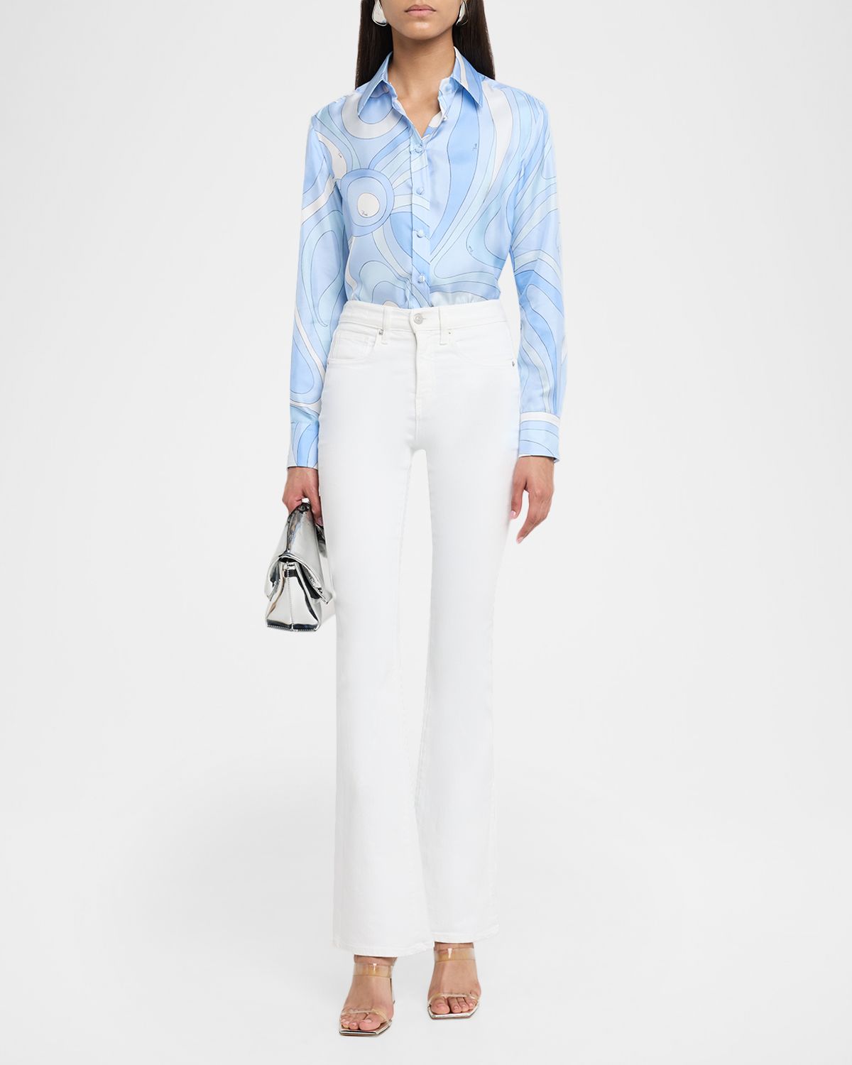 Pucci Marmo-Print Silk Twill Button-Down Shirt