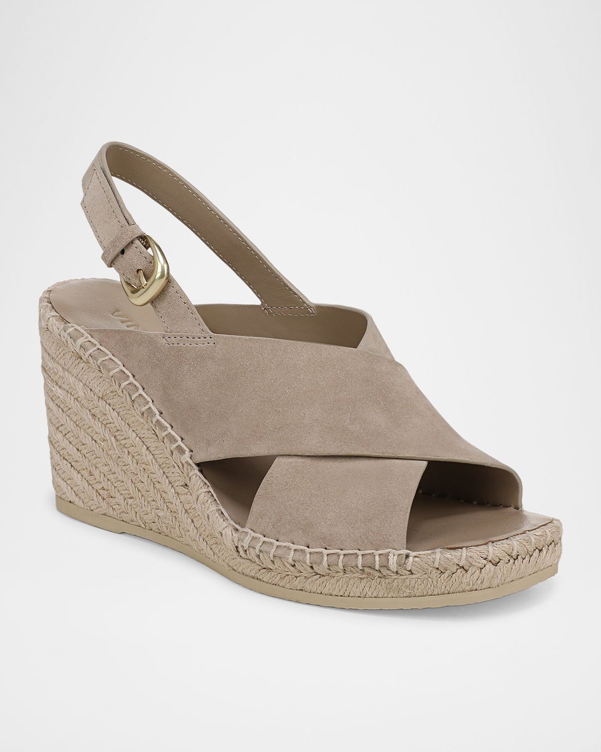 Vince Georgia Suede Espadrille Wedge Sandals