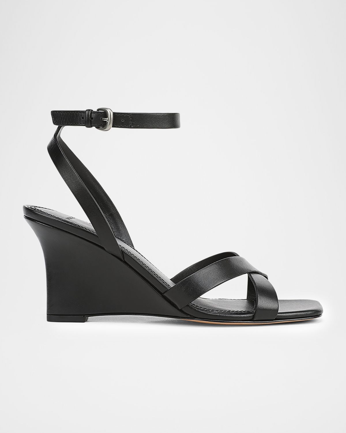 Vince 75mm Parma Leather Wedge Sandals