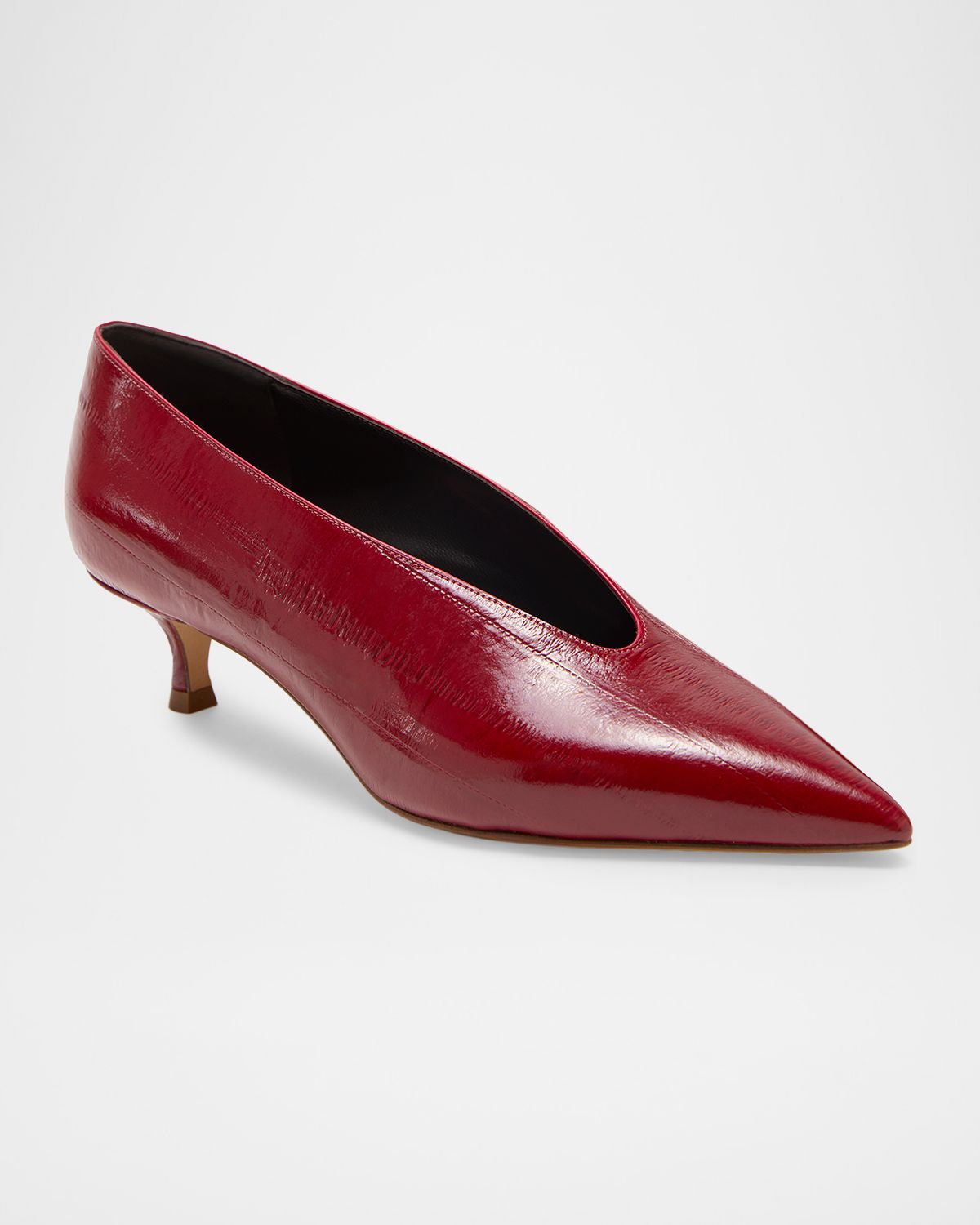 Le Monde Beryl 40mm Babouche Eel-Embossed Leather Pumps