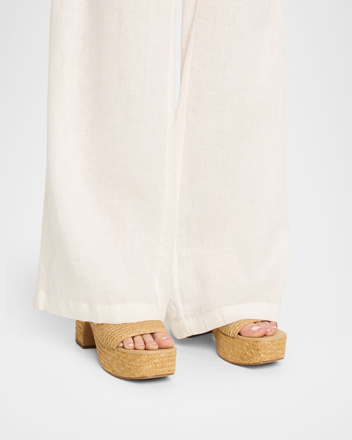 Vince Clarita Raffia Platform Sandals