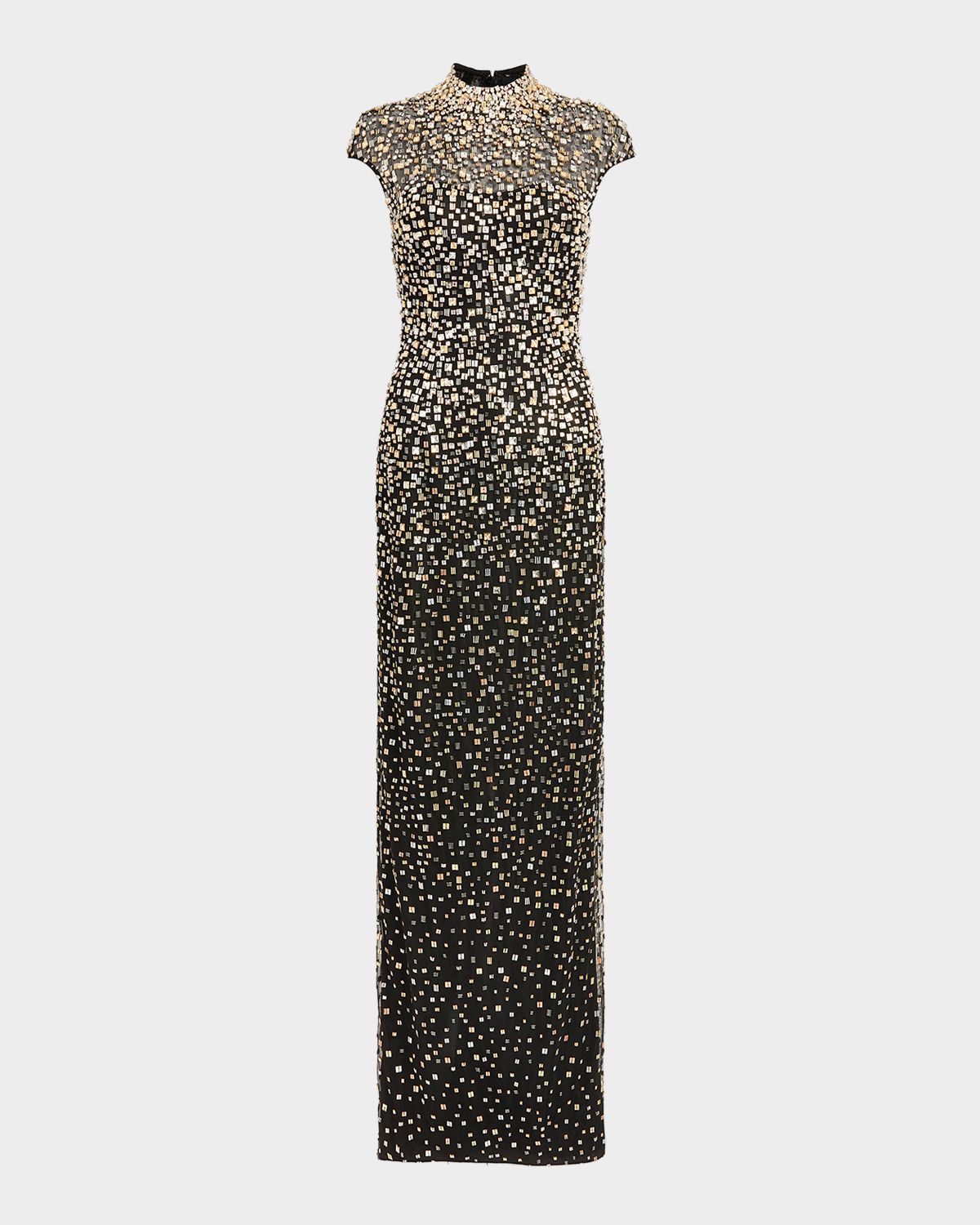 Jenny Packham Treasure Embellished Cap-Sleeve Column Gown | Thumbnail 6