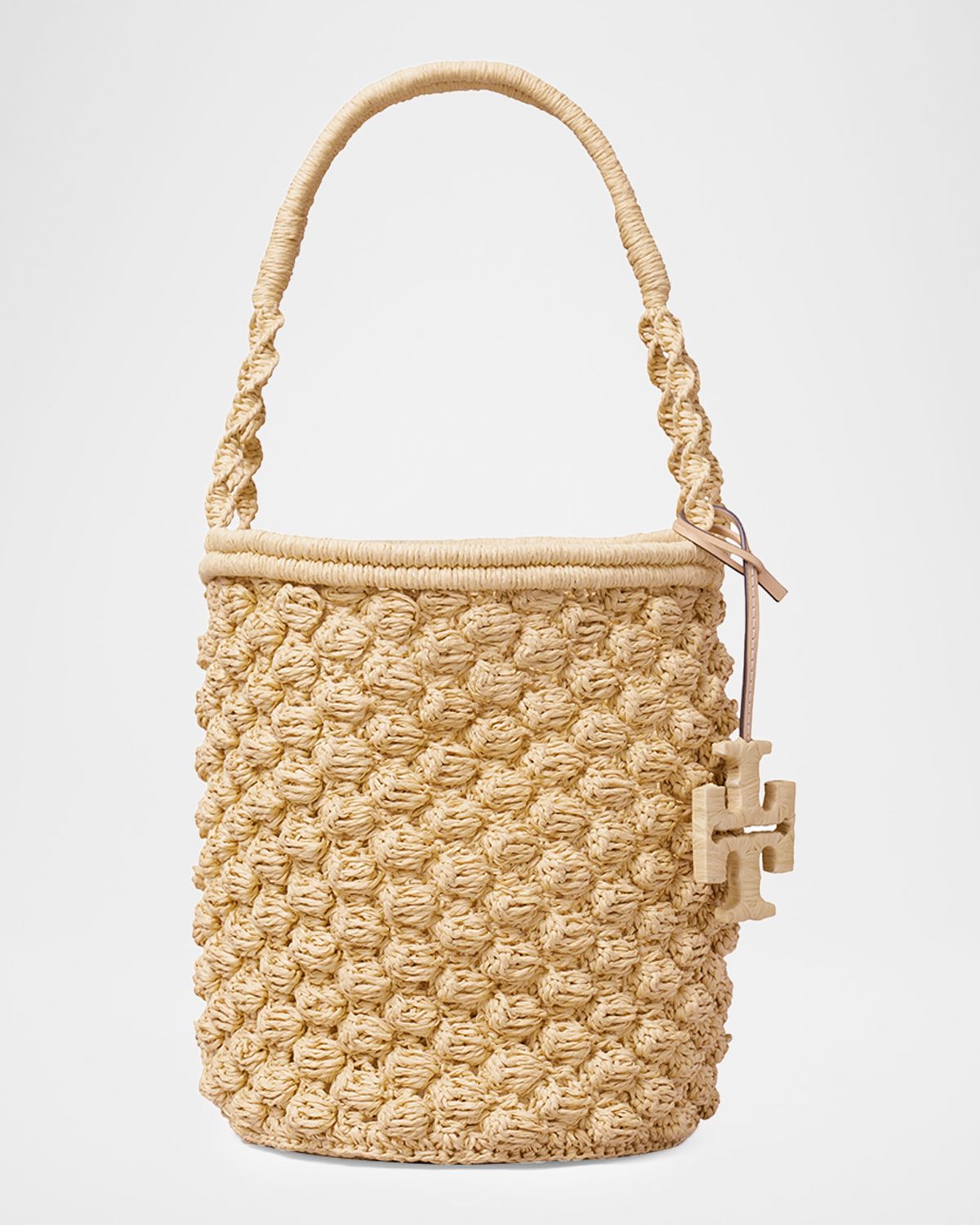 Tory Burch Ella Hand-Crocheted Popcorn Bucket Bag
