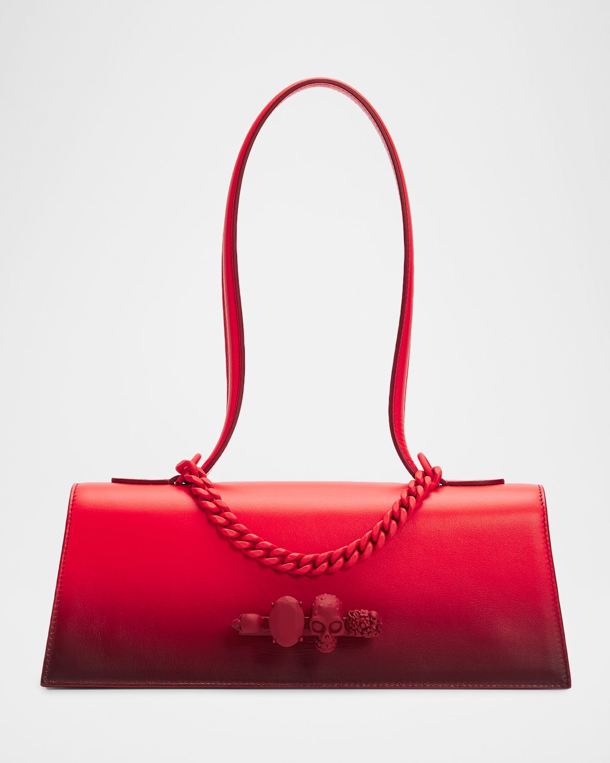 McQueen Jeweled Ombre Leather Shoulder Bag