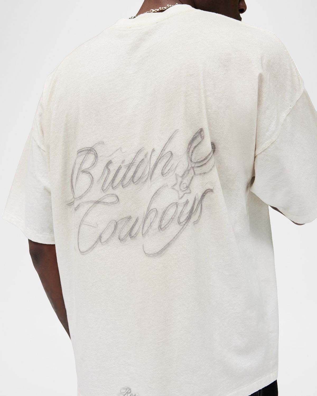 REPRESENT Men 's British Cowboys Distressed T-Shirt