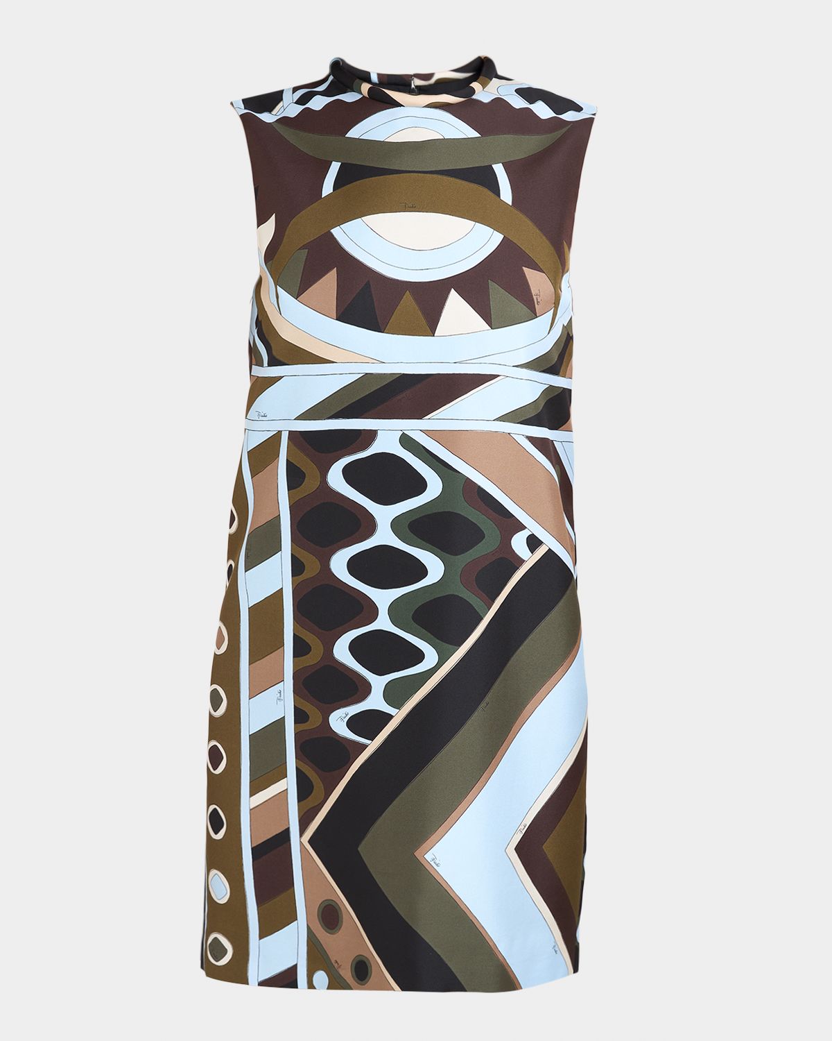 Pucci Vivara-Print Silk Twill Mini Shift Dress