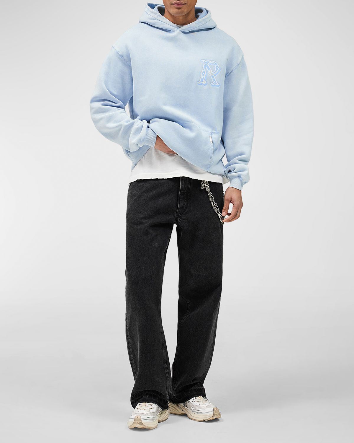 REPRESENT Men 's Western Initial Oversized Cotton Hoodie