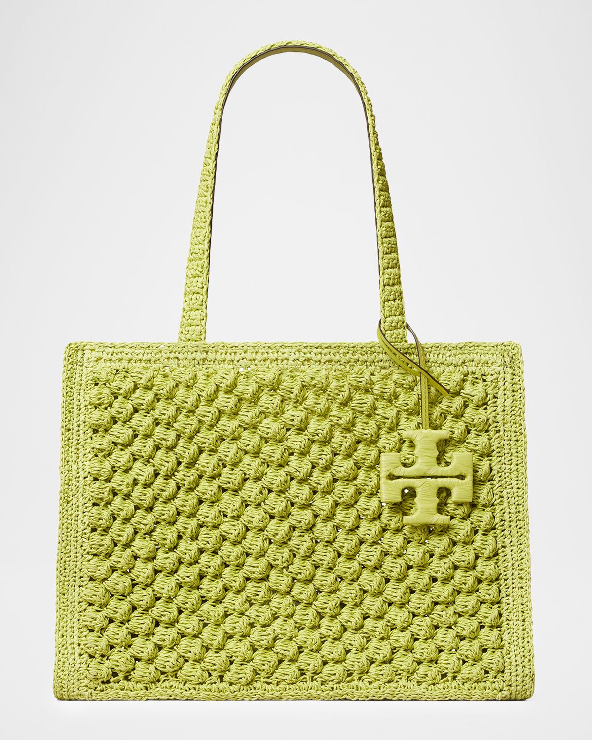 Tory Burch Ella Hand-Crocheted Popcorn Tote Bag