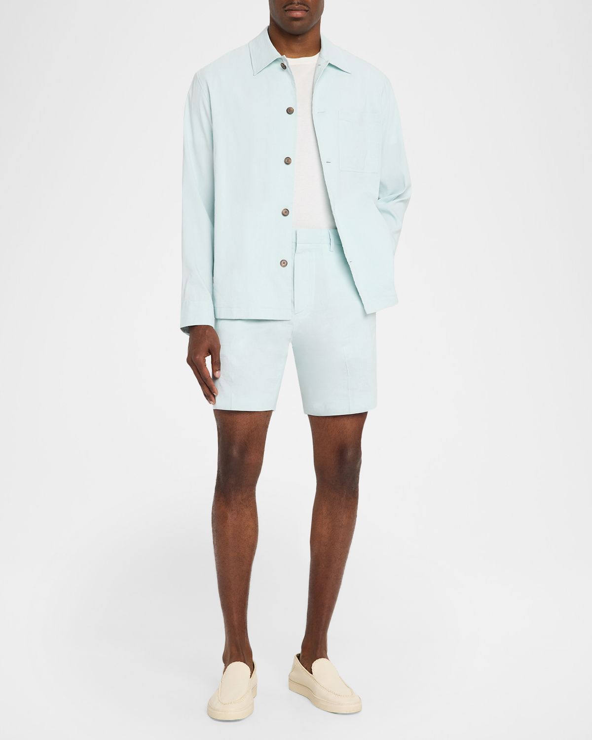 Theory Men 's Organic Linen Classic Fit Shorts