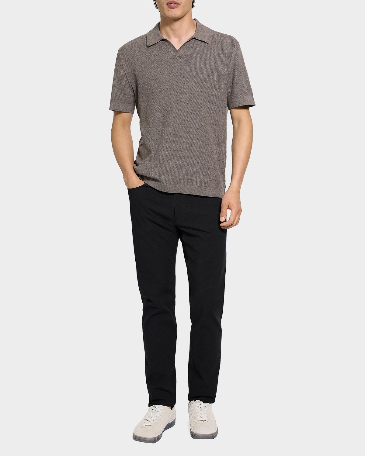 Theory Men 's Brenan Johnny Collar Polo Shirt | Thumbnail 2