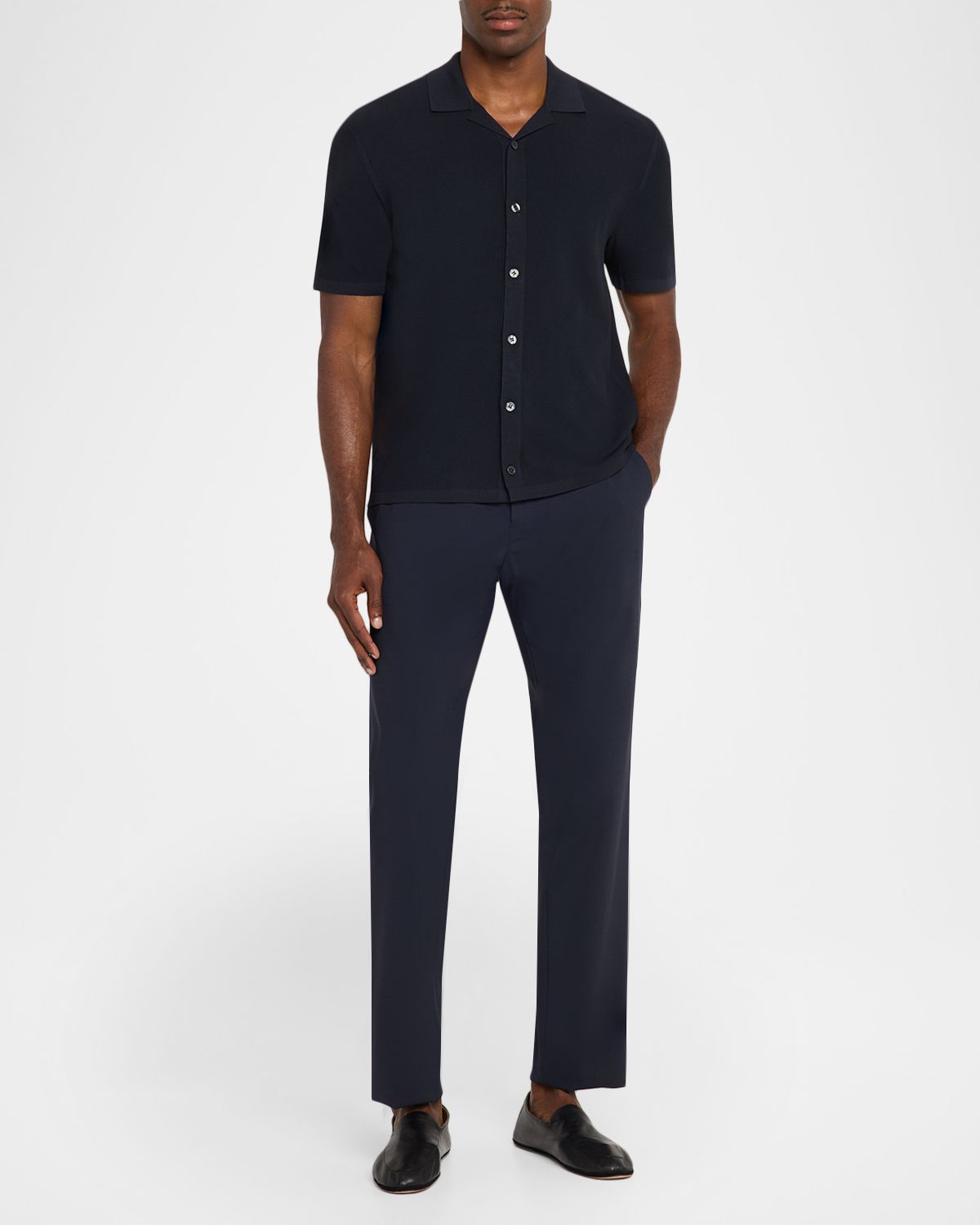 Theory Men 's Viscose Knit Short-Sleeve Shirt