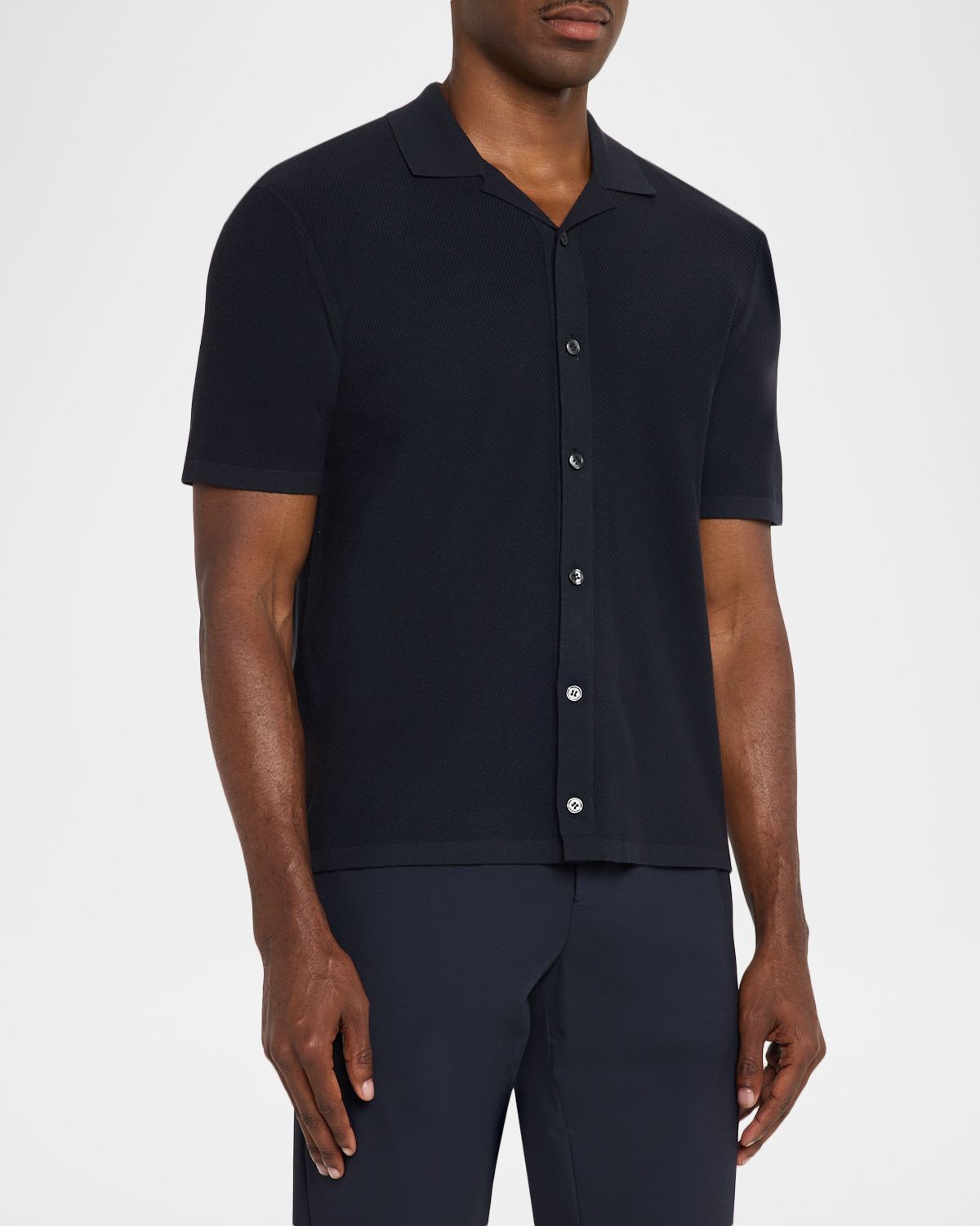 Theory Men 's Viscose Knit Short-Sleeve Shirt | Thumbnail 3